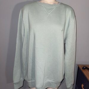 Nautica Men's Soft Sage green Crewneck Sweatshirt top shirt size Large